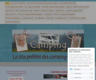 Info-Campingcar.com(Le site préféré des camping caristes) Screenshot