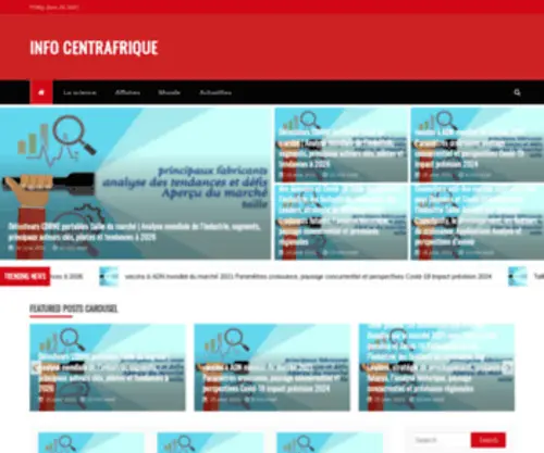 Info-Centrafrique.com(INFO CENTRAFRIQUE) Screenshot