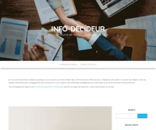 Info-Decideur.com(Votre ressource de relations publiques en ligne) Screenshot