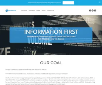 Info-First.com(INFORMATION FIRST) Screenshot