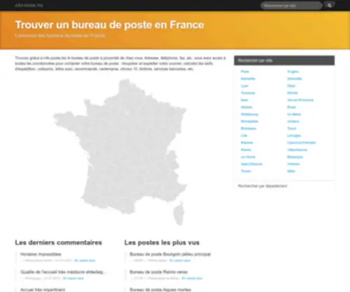 Info-Poste.biz(Est l'annuaire répertoriant tous les bureaux de poste en France. Trouver rapidement) Screenshot