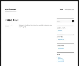 Info-Sources.com(Finding Information Sources) Screenshot