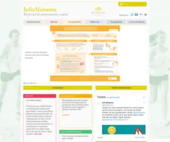 Infoalimenta.com(El portal de alimentación y salud promovido por la Fundación Alimentum y avalado por el Ministerio de Agricultura) Screenshot