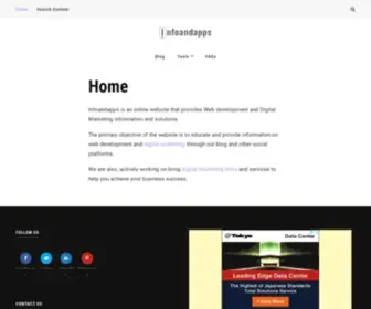 Infoandapps.com(Web Development and Digital Marketing tutorials and tools) Screenshot