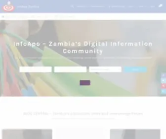 Infoapo.com(Zambia's Digital Information Community) Screenshot