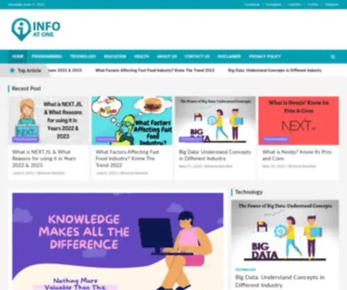 Infoatone.com(Info At One) Screenshot