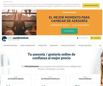 Infoautonomos.com(Gestoría y Asesoría Online para Autónomos y PYMES) Screenshot