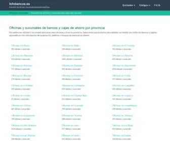 Infobancos.es(Directorio de oficinas y sucursales bancarias españolas) Screenshot