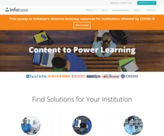 Infobaselearning.com(Infobase Educational Content & Learning Tools) Screenshot