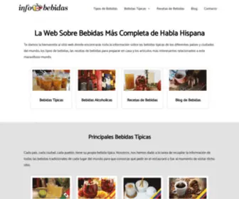 Infobebidas.com(Sitio web especializado en bebidas de todo tipo) Screenshot