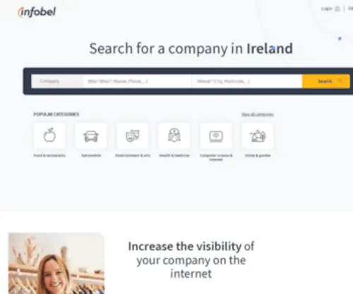 Infobel.ie(Infobel Ireland) Screenshot