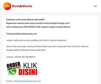 Infobisnisdanwisata.com(Your website) Screenshot