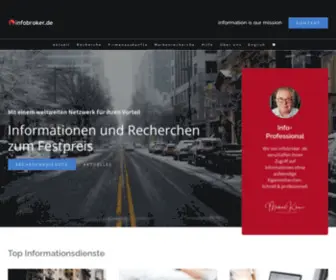 Infobroker.de(Information is our mission) Screenshot