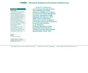 Infocat.com(Business Software Information & Resources) Screenshot