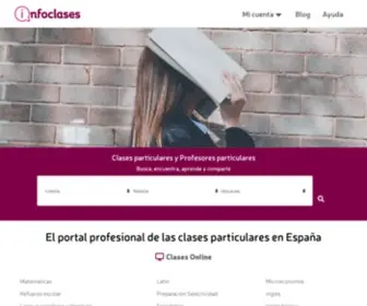 Infoclases.com(Clases particulares y profesores particulares) Screenshot