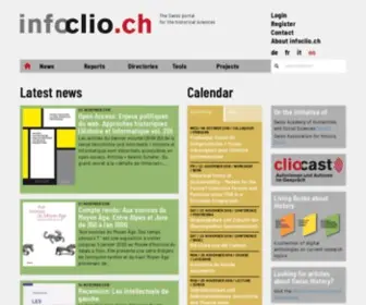 Infoclio.ch(The Swiss portal for the historical sciences) Screenshot
