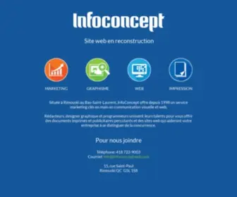 Infoconceptweb.com(Imprimeur, graphisme, impression, site web et exposition) Screenshot