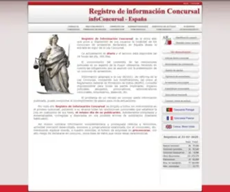Infoconcursal.es(Registro de información Concursal) Screenshot