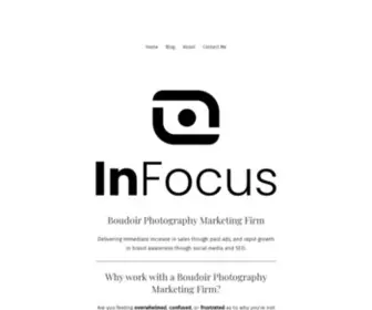 Infocus-MKTG.com(Boudoir Photography Marketing) Screenshot