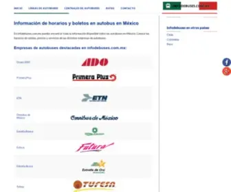 Infodebuses.com.mx(Empresas) Screenshot