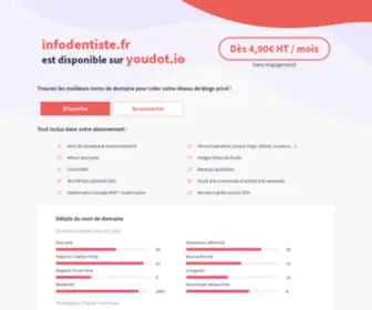 Infodentiste.fr(This domain was registered by) Screenshot