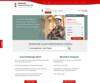 Infodienst-Ausschreibungen.ch(Neue Ausschreibungen finden und gewinnen) Screenshot
