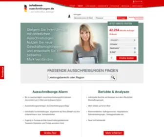 Infodienst-Ausschreibungen.de(Der leistungsstarke Suchdienst für öffentliche Ausschreibungen) Screenshot
