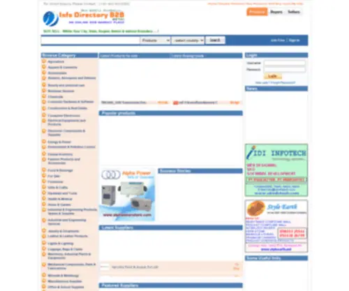 Infodirectoryb2B.com(INFO DIRECTORY B2B) Screenshot