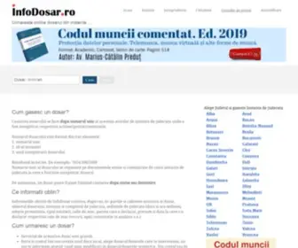 Infodosar.ro(Dosarele instantelor din Romania) Screenshot