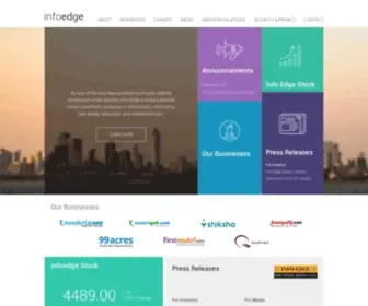 Infoedge.in(Info Edge (India) Limited) Screenshot