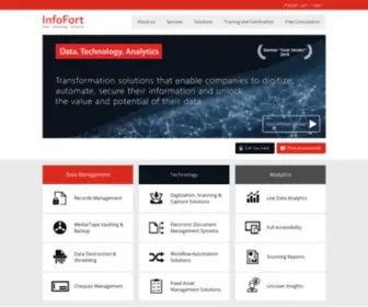 Infofort.com(Information Management Solutions) Screenshot