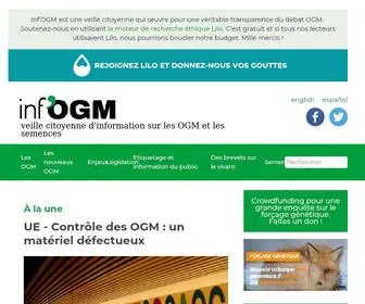 Infogm.org(Veille citoyenne sur les OGM et les semences) Screenshot