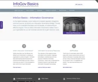 InfogovBasics.com(Information Governance) Screenshot