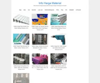 Infohargamaterial.com Screenshot