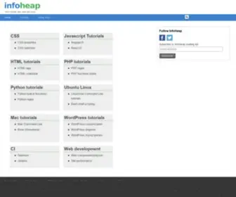 Infoheap.com(Tech tutorials) Screenshot