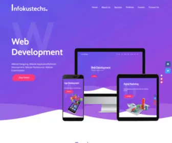 Infokustechs.com(Web Application Development) Screenshot