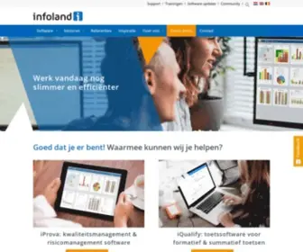 Infoland.be(Infoland ondersteunt organisaties met kwaliteitsmanagement software) Screenshot