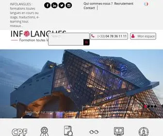 Infolangues.com(Formations langues à Lyon) Screenshot