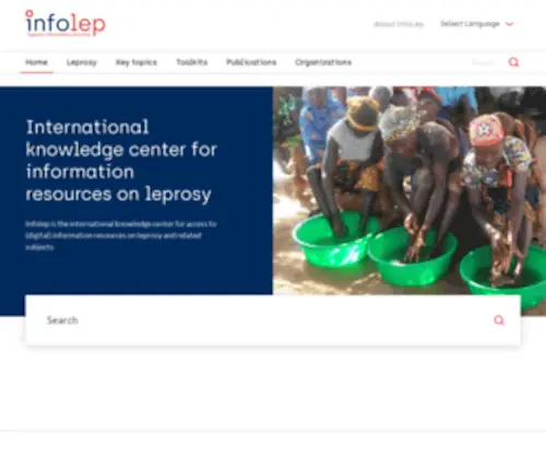 Infolep.org(International knowledge center for information resources on leprosy) Screenshot