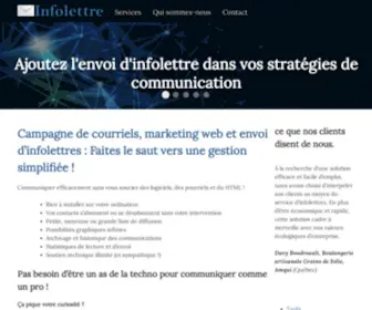 Infolettre.net(Service d’envoi et de gestion de newsletter) Screenshot