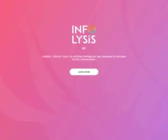 Infolysis.gr(Artificial Intelligence Powered Chatbots and Conversational Mobile Apps) Screenshot