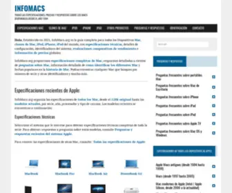 Infomacs.org(Especificaciones técnicas) Screenshot