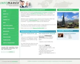 Infomarex.com(InfoMarex Translation Agency) Screenshot