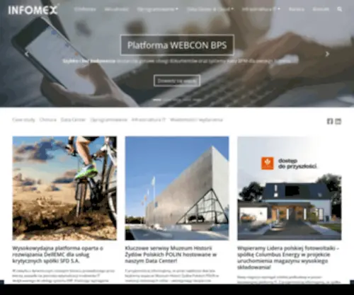 Infomex.net(Stabilny rozwój i bezpieczeństwo IT Twojej firmy to nasz priorytet) Screenshot