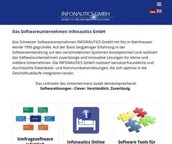 Infonautics.ch(Softwareunternehmen INFONAUTICS GmbH in Steinhausen) Screenshot