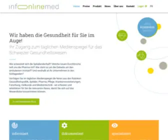 Infonline-Med.ch(Medienspiegel Gesundheitswesen Schweiz) Screenshot