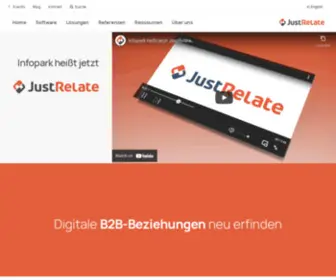 Infopark.de(Infopark heißt jetzt JustRelate) Screenshot
