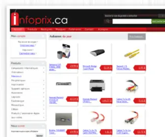 Infoprix.ca(Votre comparateur de prix en informatique et en électronique) Screenshot