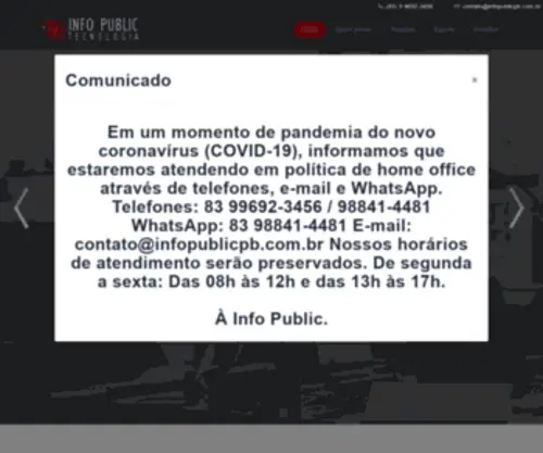 Infopublic.com.br(Info Public) Screenshot