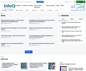 Infoq.com(Software Development News) Screenshot